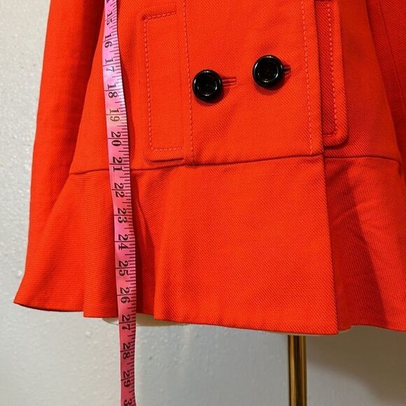 Kate Spade New York women’s red peplum ruffle peacoat size 6 - Picture 4 of 10